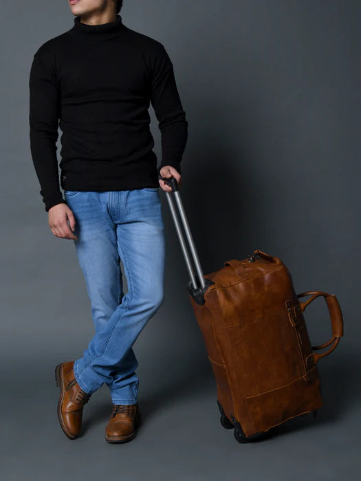 Leather Trolly Carry-On