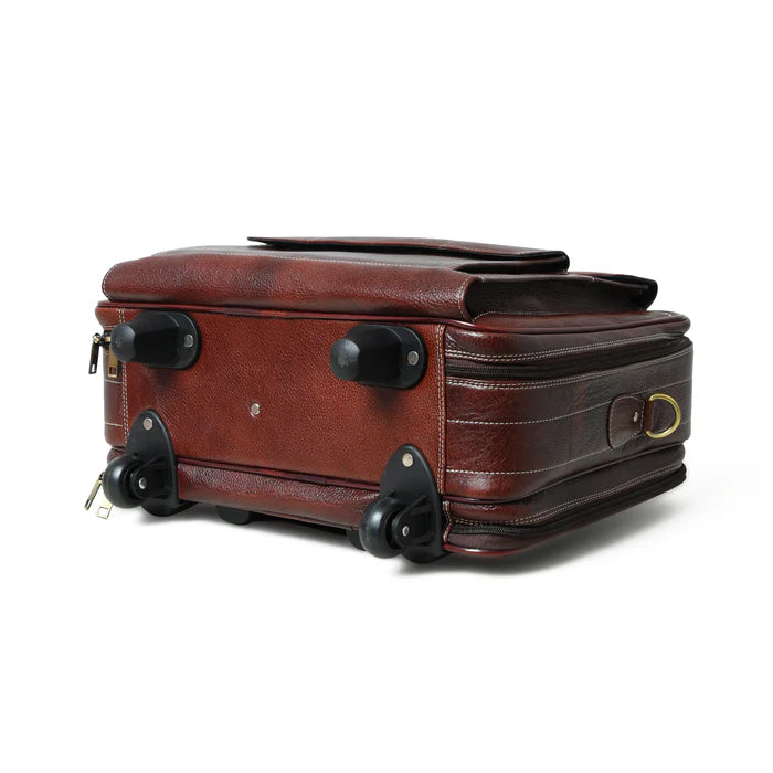 Leather Trolly Suitcase Bag