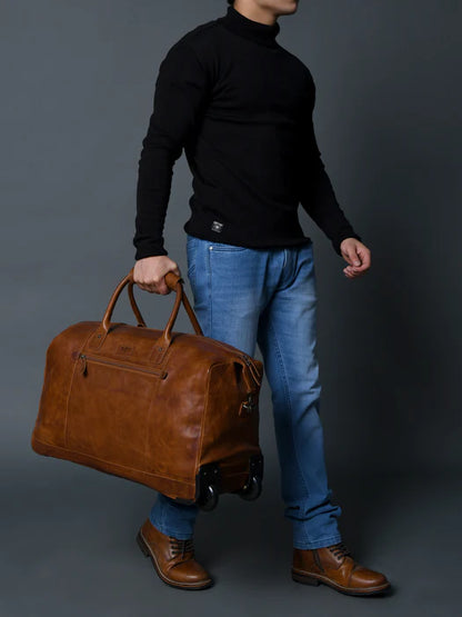 Leather Trolly Carry-On
