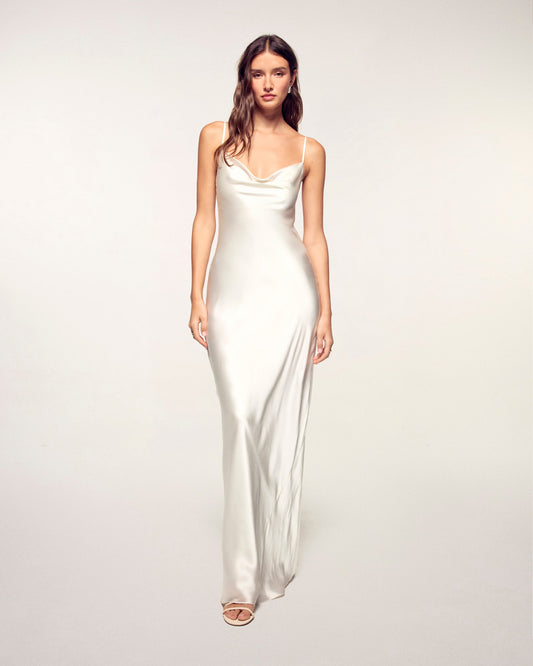 Cowl Neck Strappy Long Dress