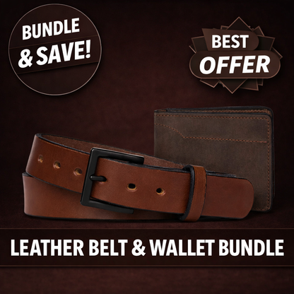 Bundle: Everyday Leather" Belt + Wallet