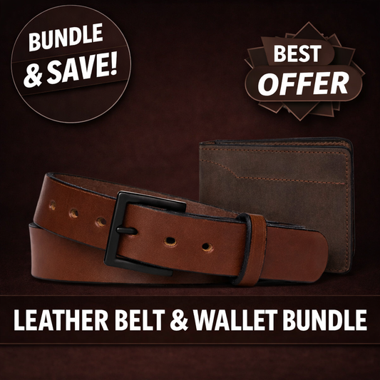 Bundle: Everyday Leather" Belt + Wallet