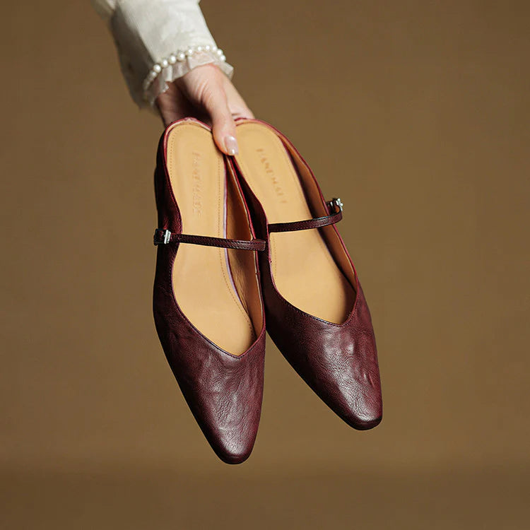 Opella Genuine Leather Mules