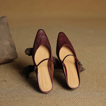 Opella Genuine Leather Mules