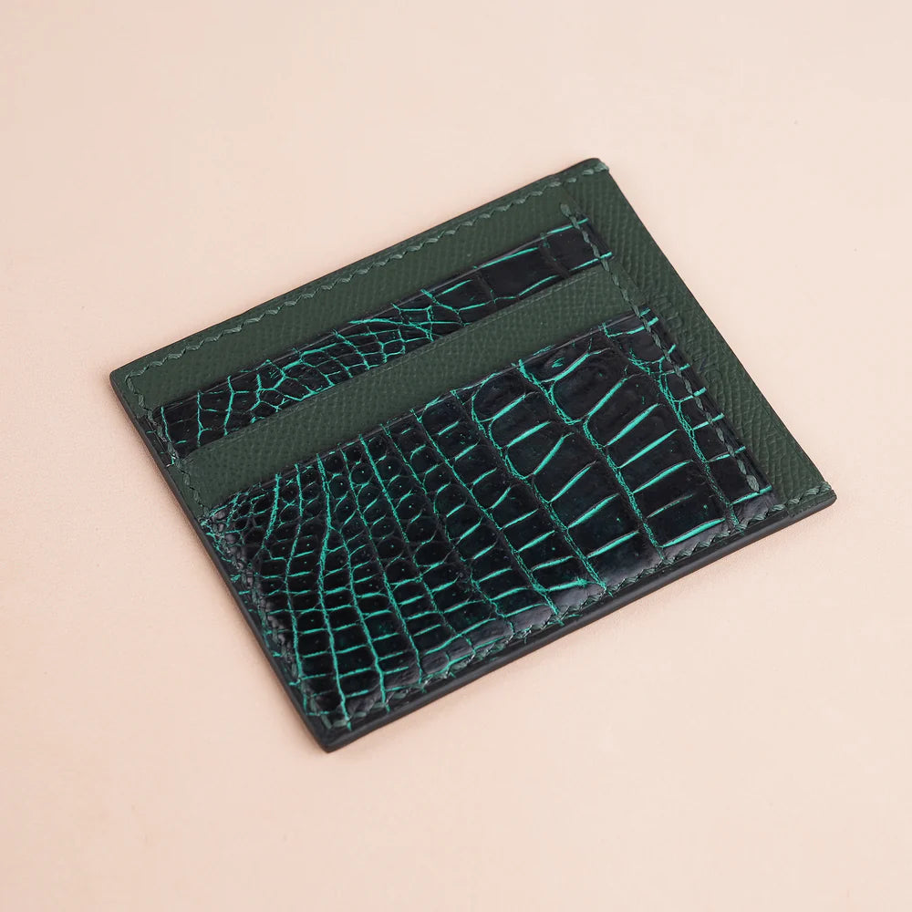 Alligator Leather Card Holder