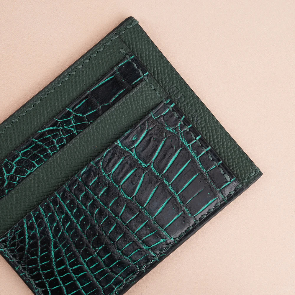 Alligator Leather Card Holder