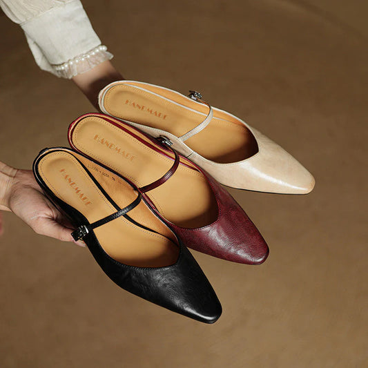 Opella Genuine Leather Mules