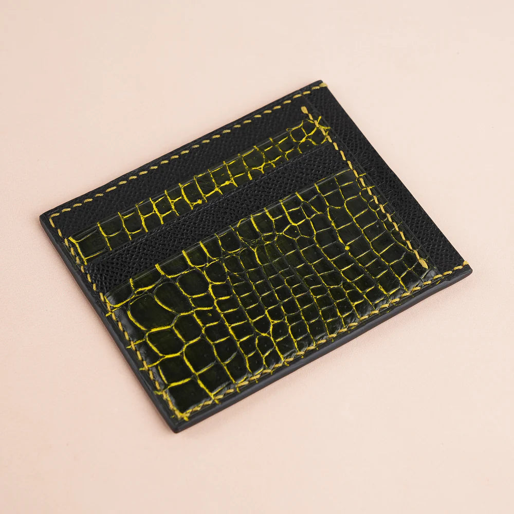 Alligator Leather Card Holder