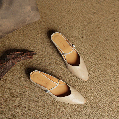 Opella Genuine Leather Mules