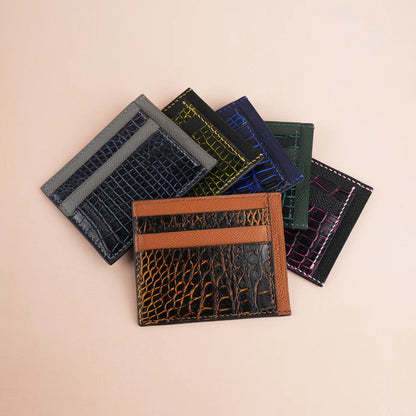 Alligator Leather Card Holder