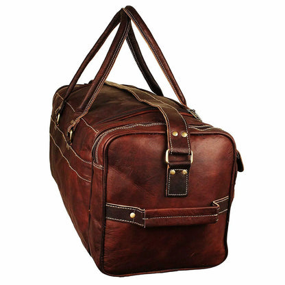 Traveler Weekender Duffle  Leather Bag + FREE Toiletry Bag