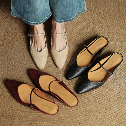Opella Genuine Leather Mules