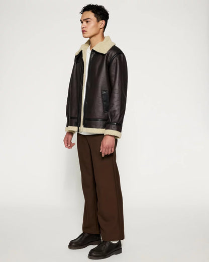 Mouton Vertino Leather Men Jacket