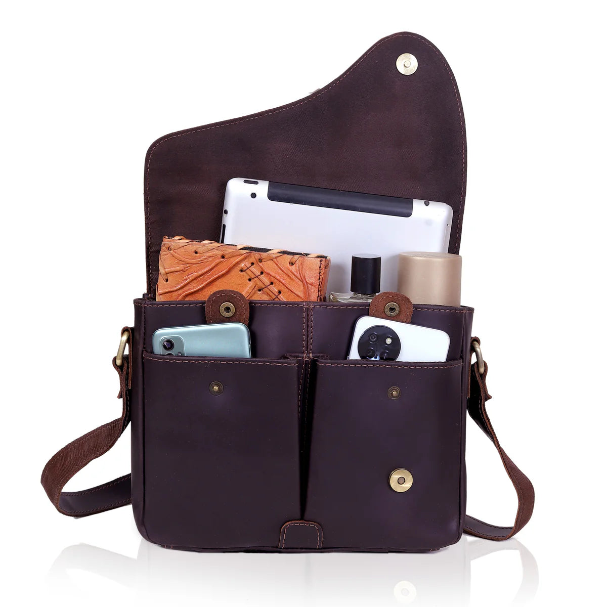 Veru Full Grain Leather Crossbody Bag