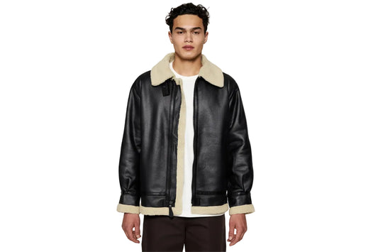 Mouton Vertino Leather Men Jacket