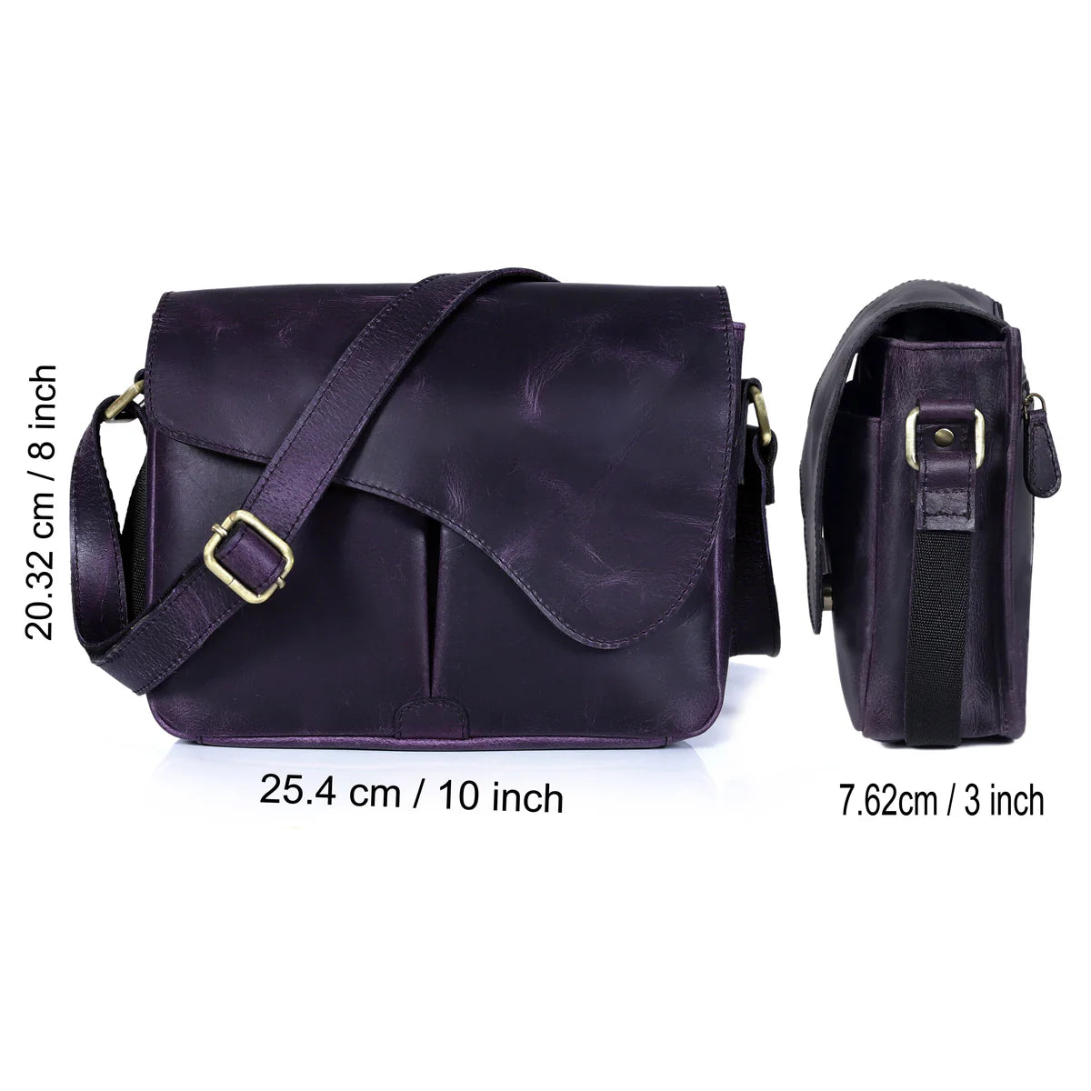 Veru Full Grain Leather Crossbody Bag