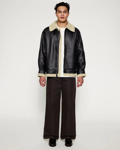 Mouton Vertino Leather Men Jacket
