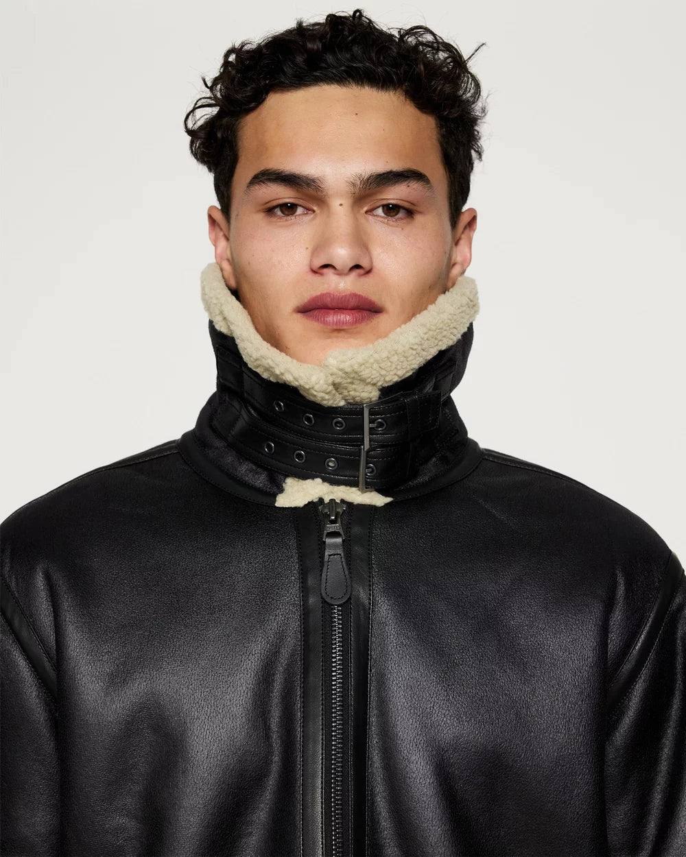 Mouton Vertino Leather Men Jacket