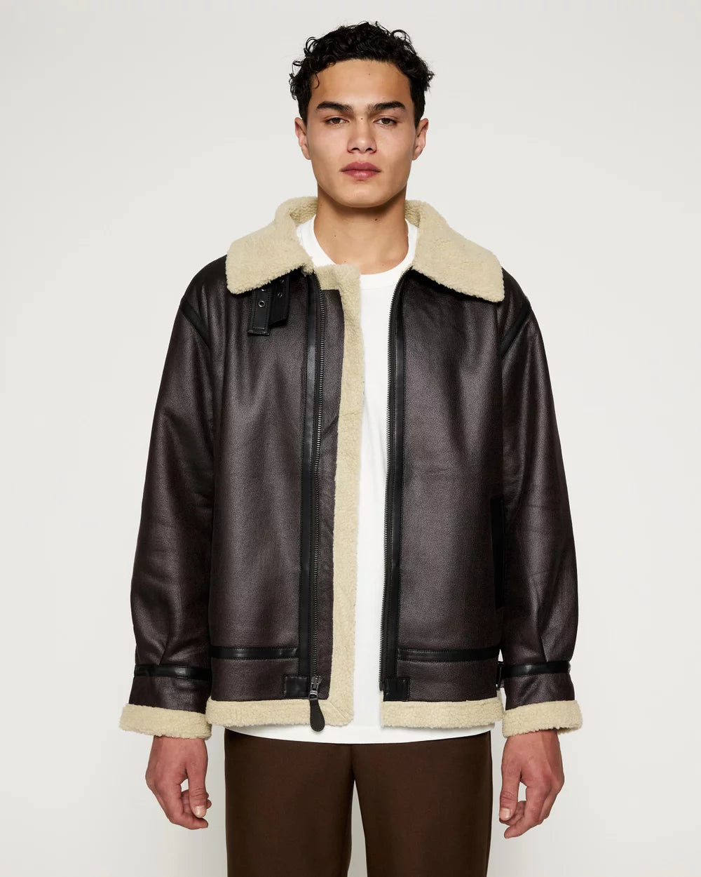 Mouton Vertino Leather Men Jacket
