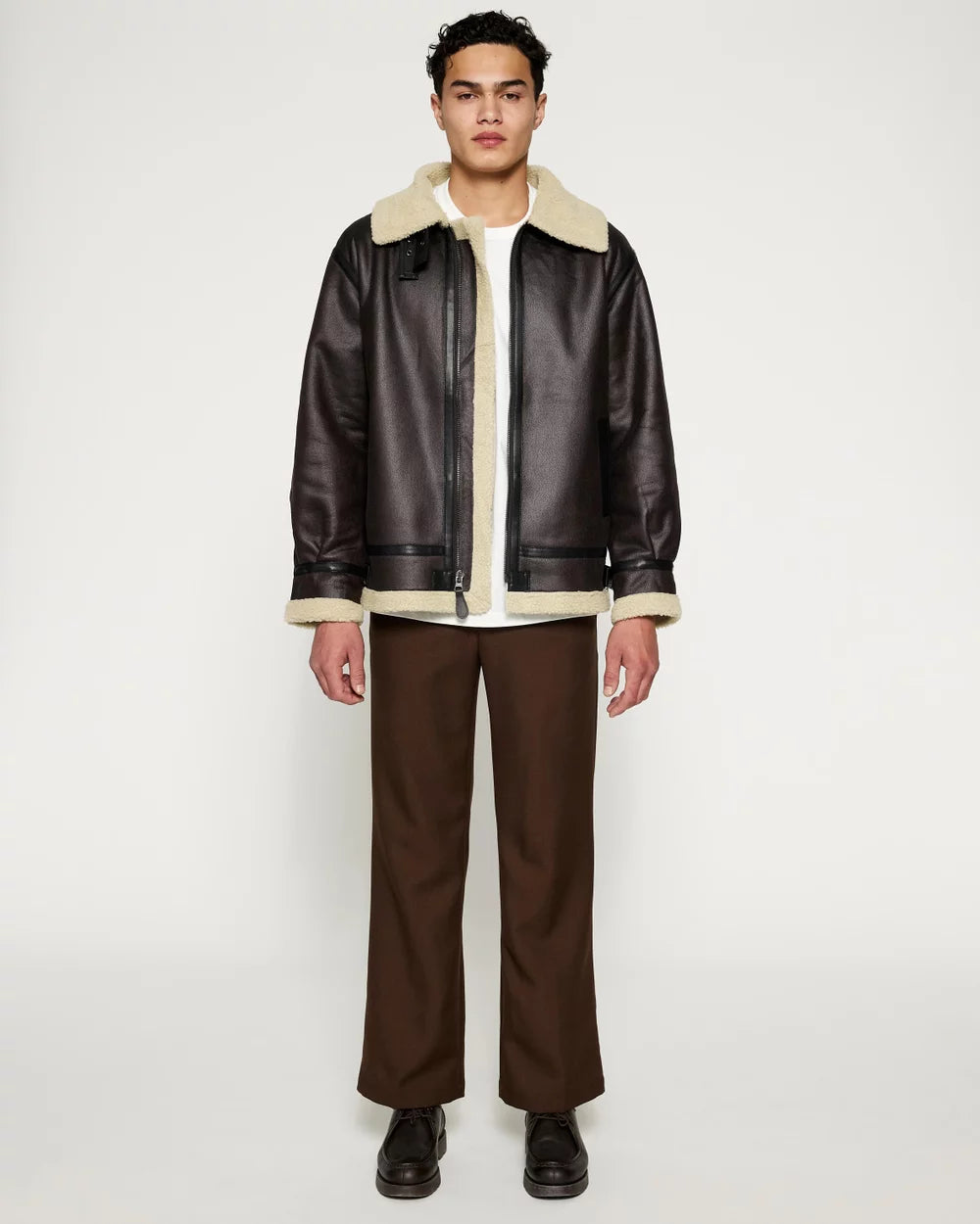 Mouton Vertino Leather Men Jacket