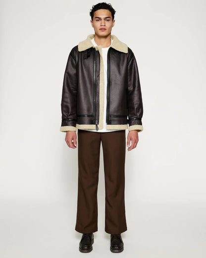 Mouton Vertino Leather Men Jacket