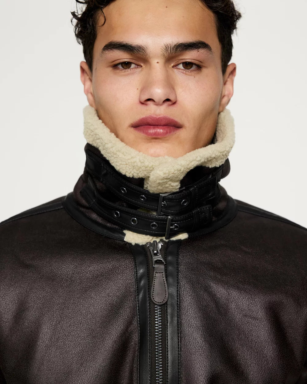 Mouton Vertino Leather Men Jacket
