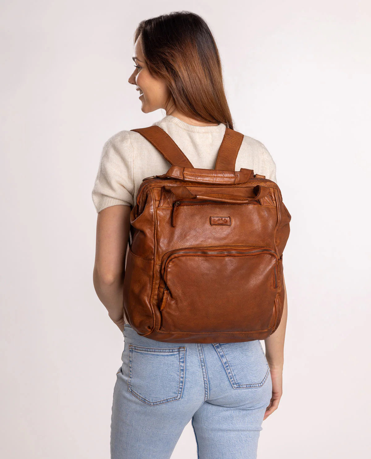 Stylish Leather Diaper Bag – Large Capacity Baby Bag