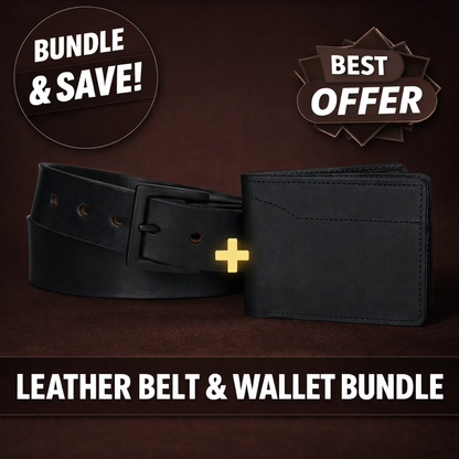 Bundle: Everyday Leather" Belt + Wallet
