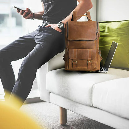 Kzey Buffalo leather backpack