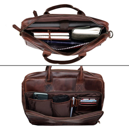 VIRGINIA LEATHER BRIEFCASE BAG