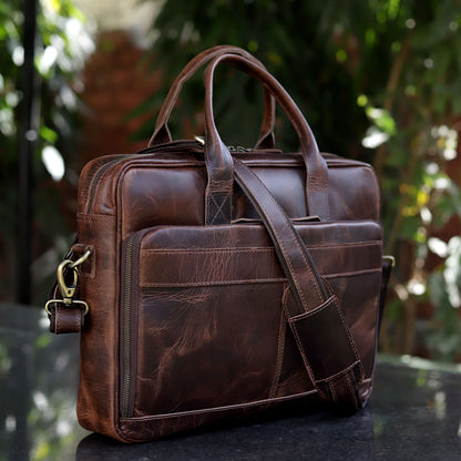 VIRGINIA LEATHER BRIEFCASE BAG